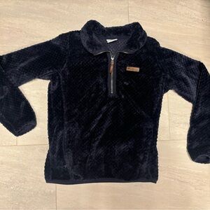Columbia Women's Blue Quarter Zip Sherpa Fleece Size S